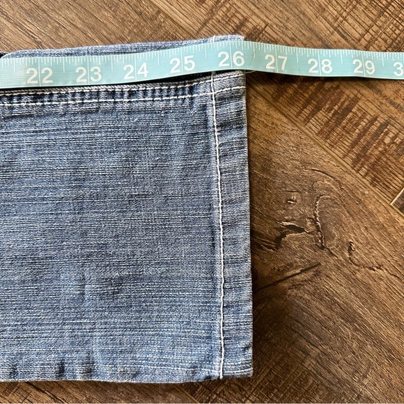 Sequin Hearts Size 7 Blue Jeans Straight Leg Cropped Womens Light Wash Mid Rise - Picture 13 of 14